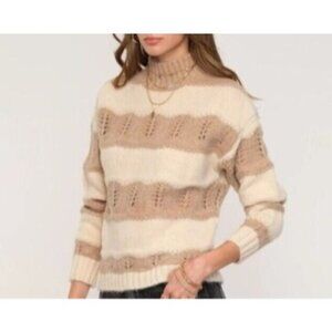 Heartloom Revolve Alice Sweater Small Lightweight soft knit Ivory Beige NEW